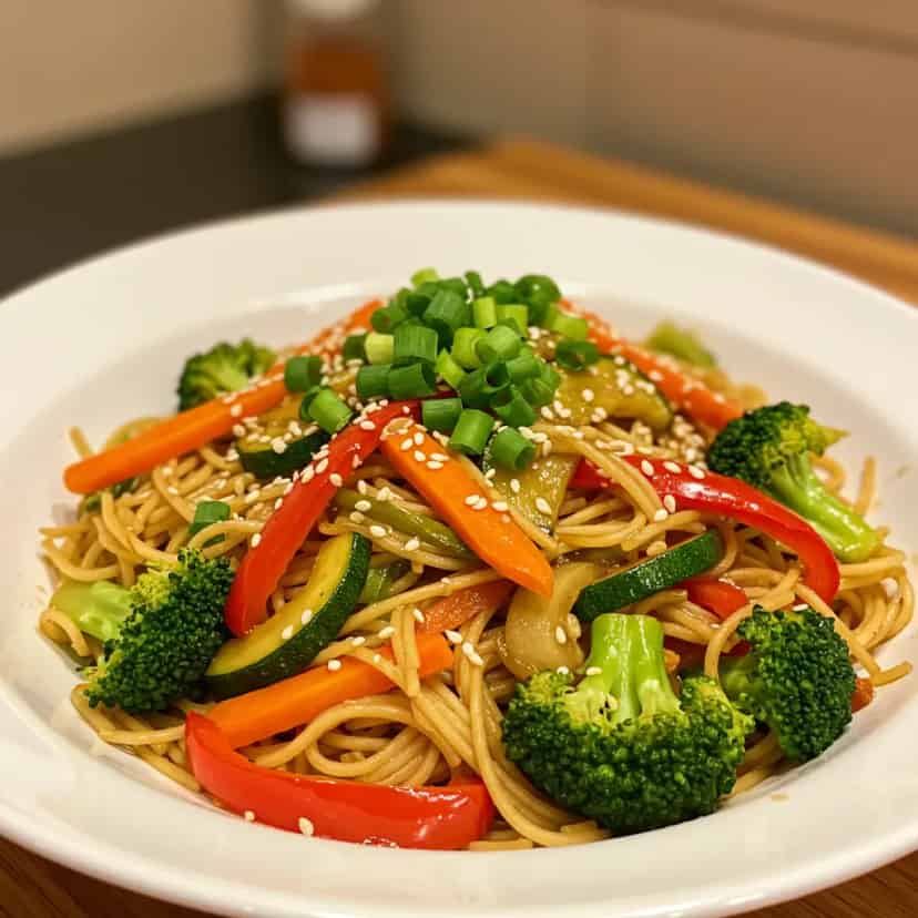 Noodle Bowl Oriental com Legumes