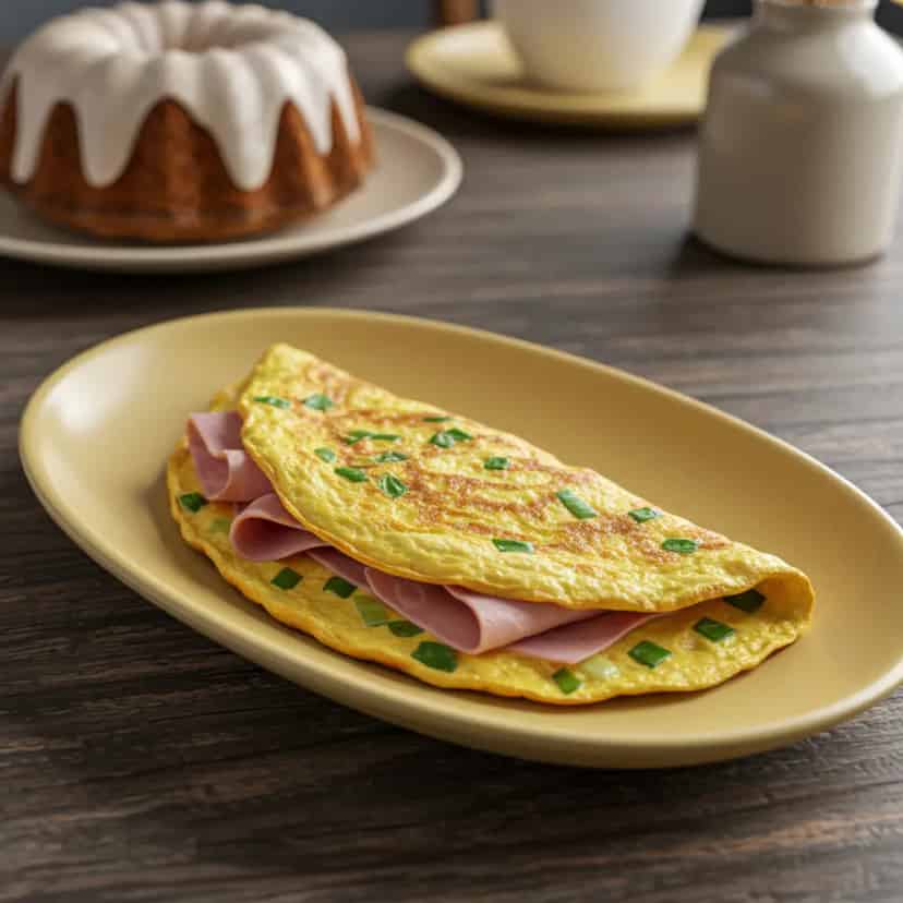 Omelete Caprese com Presunto