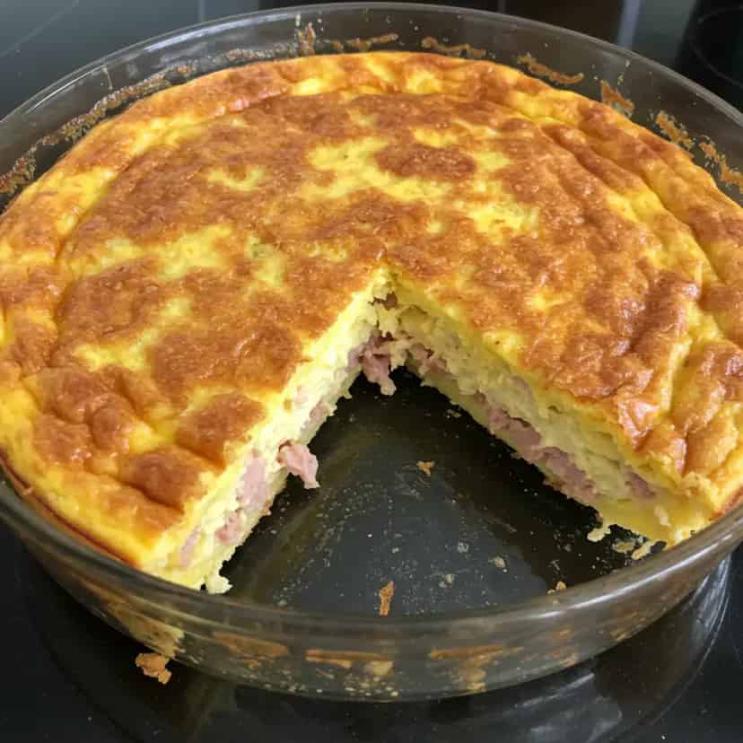 Omelete de Forno com Bacon e Queijo