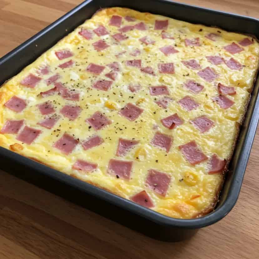 Omelete de Presunto e Queijo Assado
