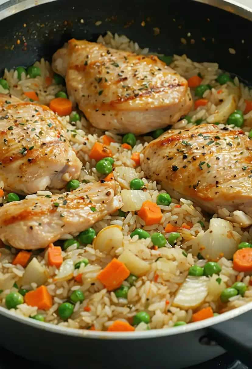 Frango e Arroz para uma Pessoa