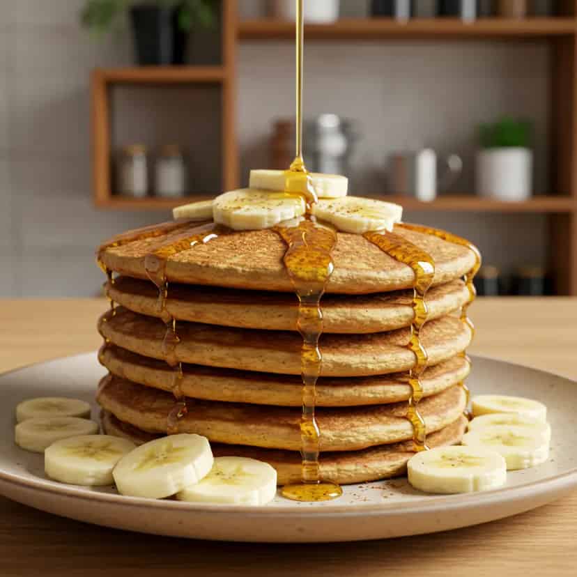Panqueca saudável de aveia e banana