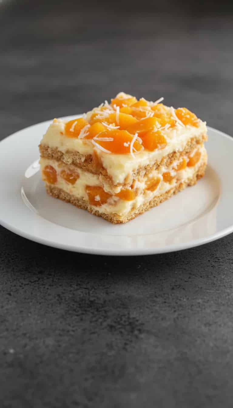 Pavê de Pêssego e Morango Light