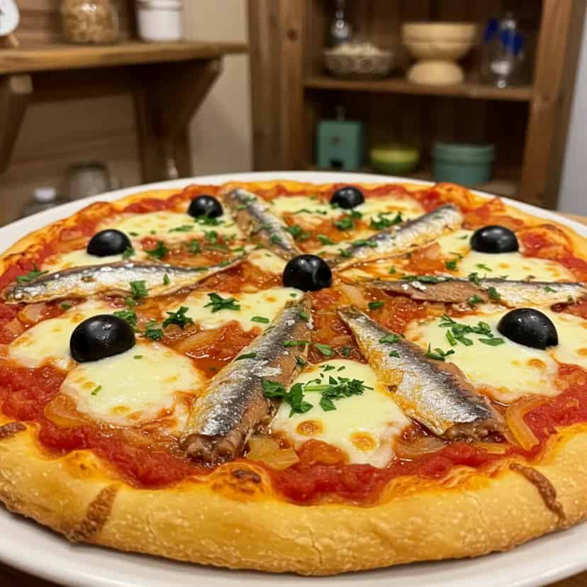 Pizza de sardinha da Ale