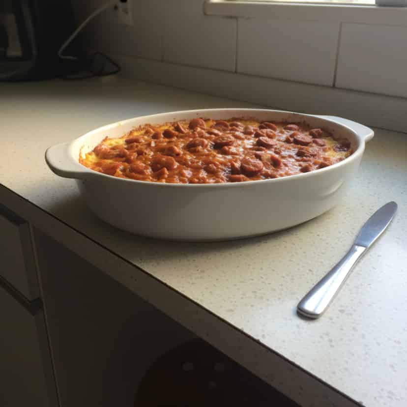 Polenta recheada delícia