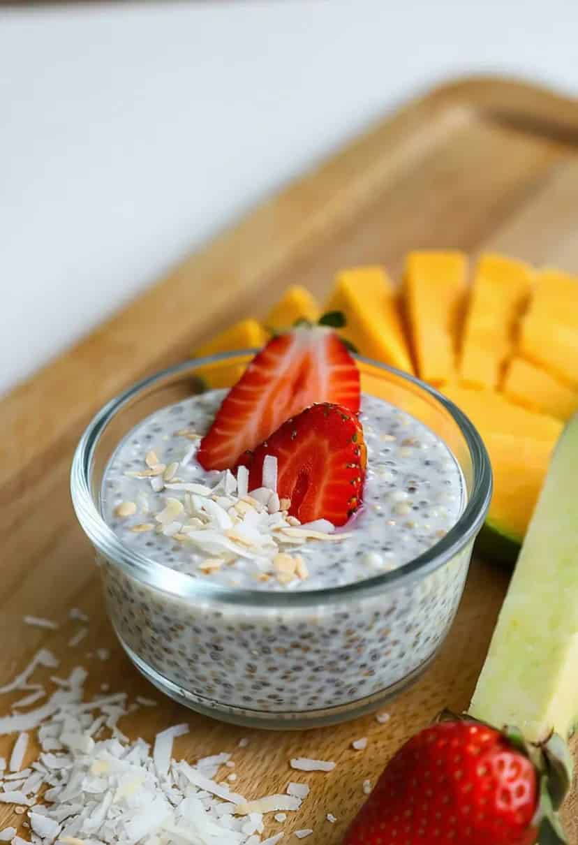Pudim de Chia com Leite de Coco