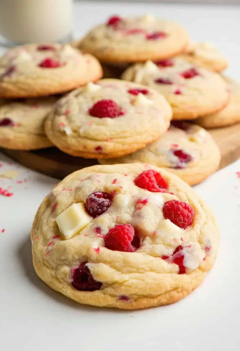 Biscoitos de Framboesa e Chocolate Branco