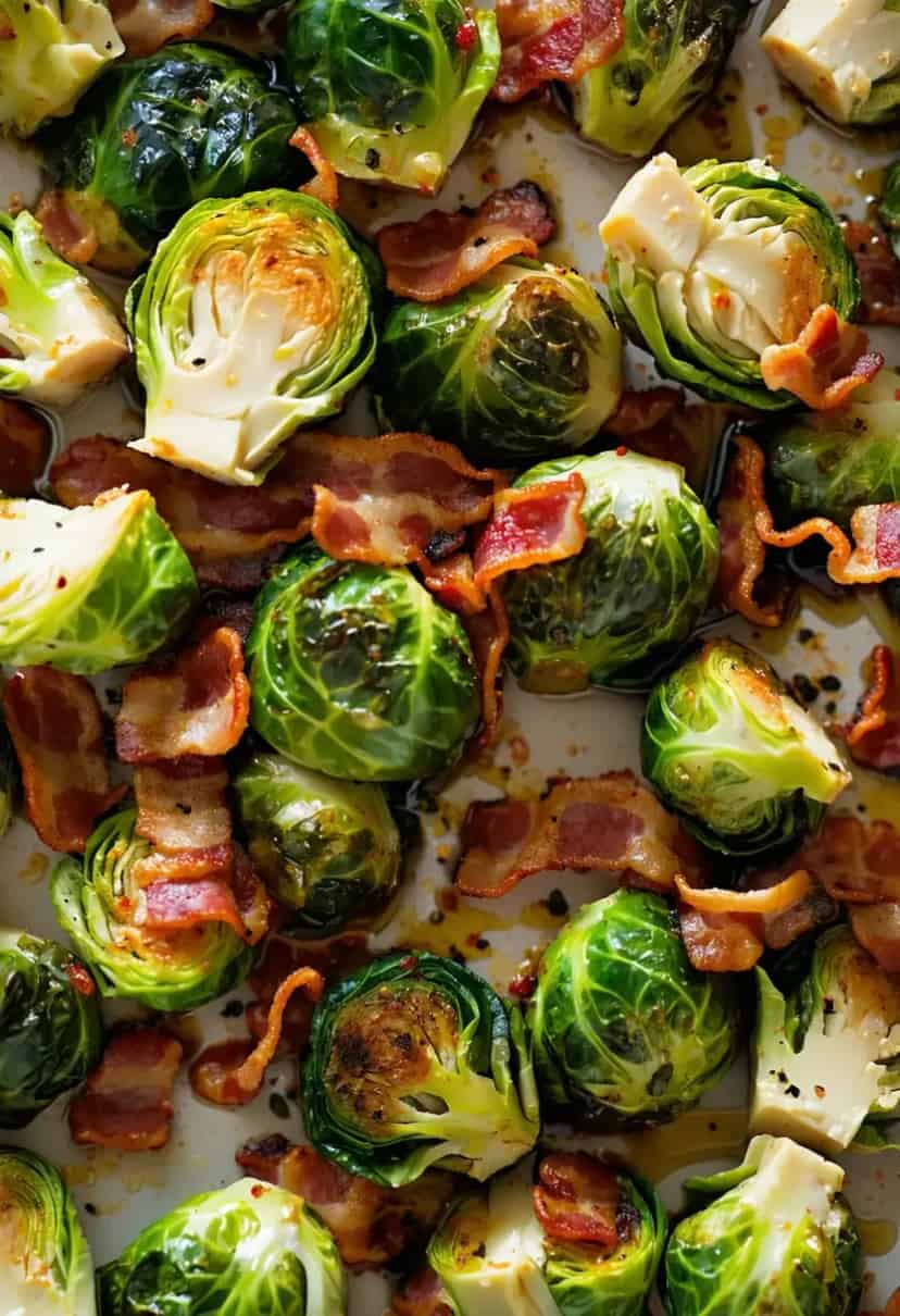 Couve de Bruxelas Assada com Bacon