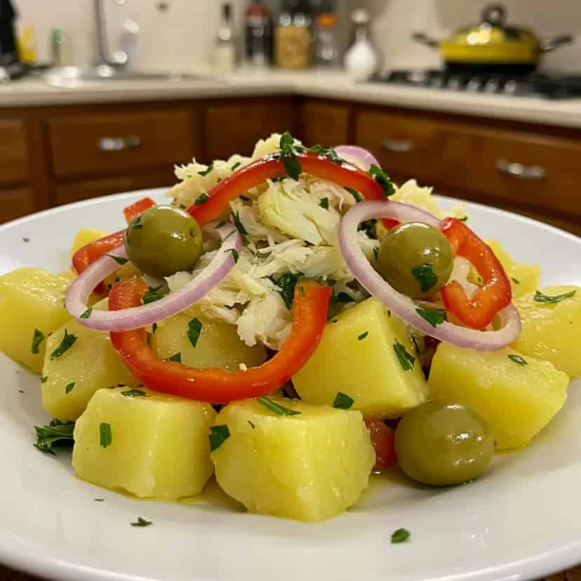 Salada de bacalhau com batata