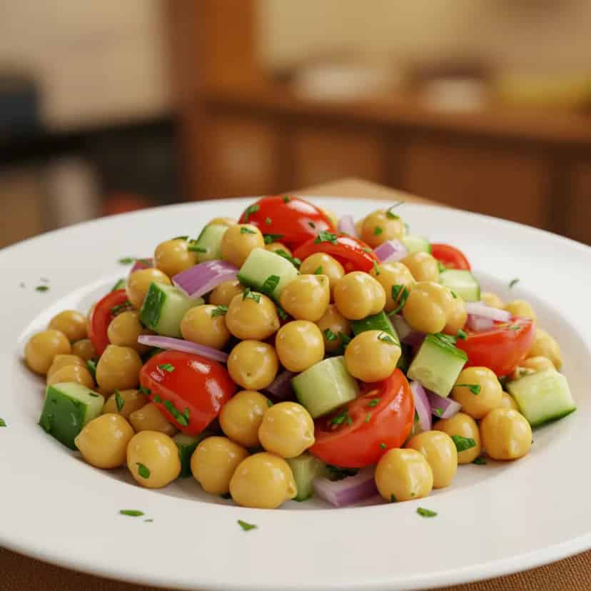Salada de grão-de-bico