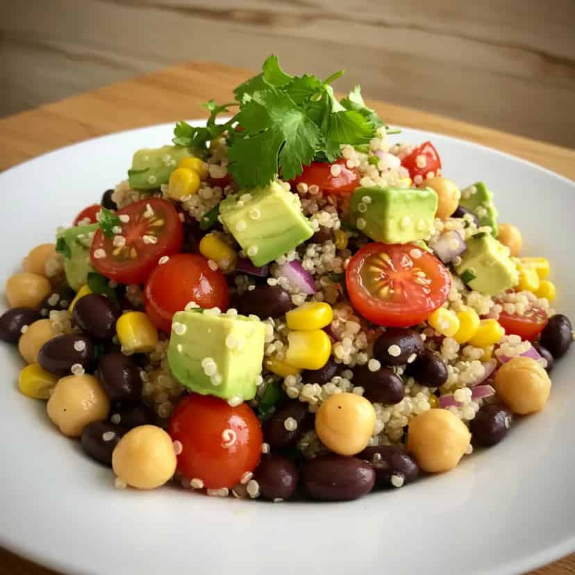 Salada de Grãos com Feijão e Abacate