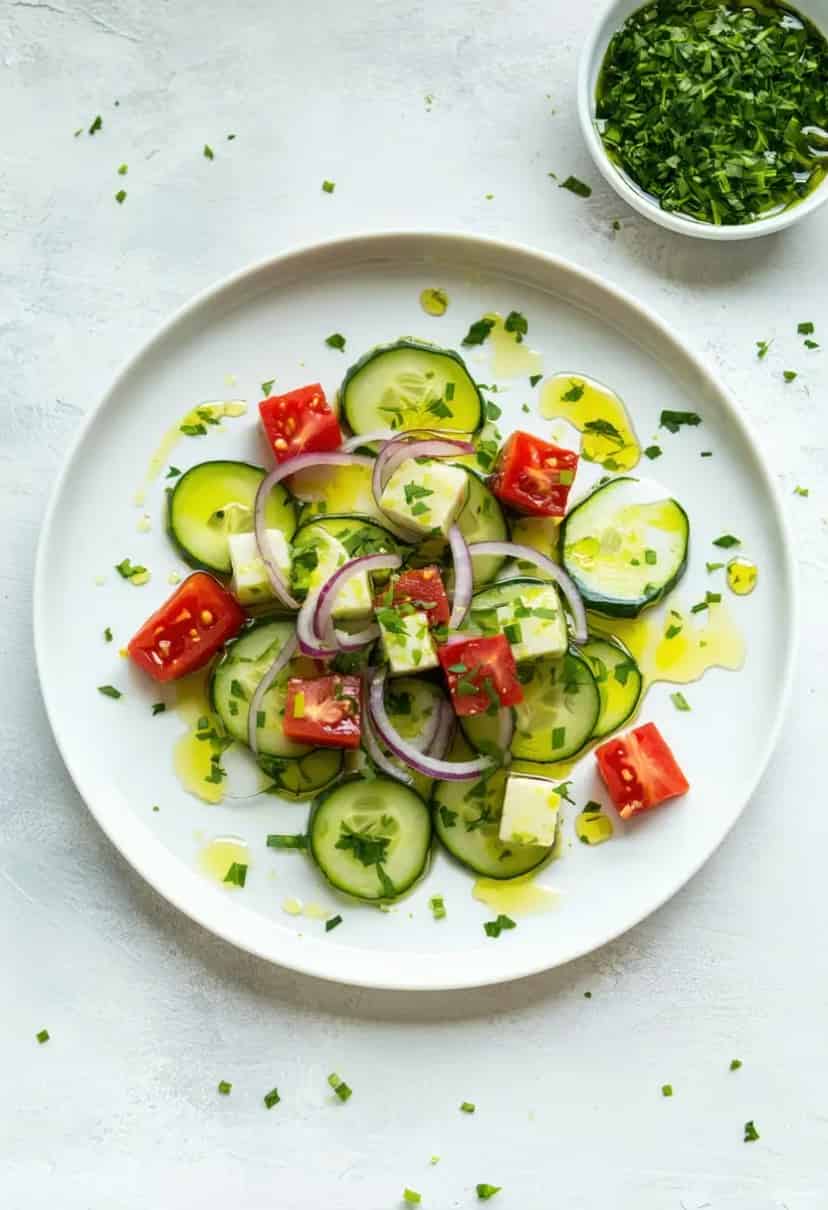 Salada de Pepino e Tomate