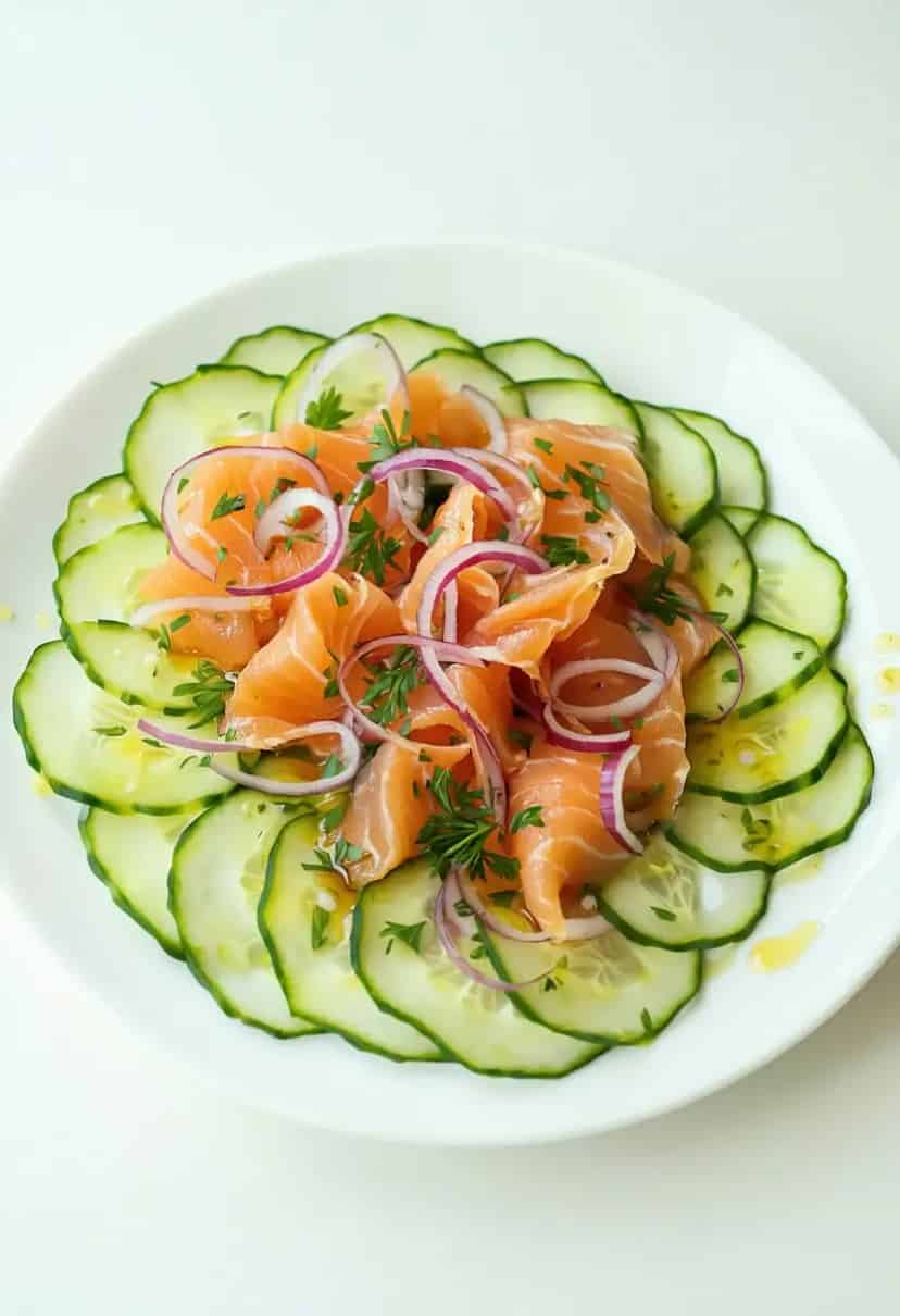 Salada de Pepino Japonês com Atum