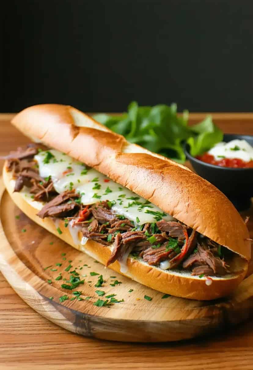 Sanduíche de Carne Seca Desfiada