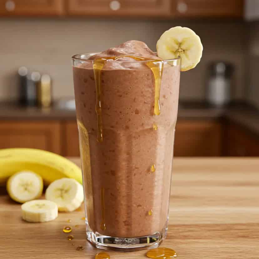 Shake Pós-Treino de Chocolate e Banana