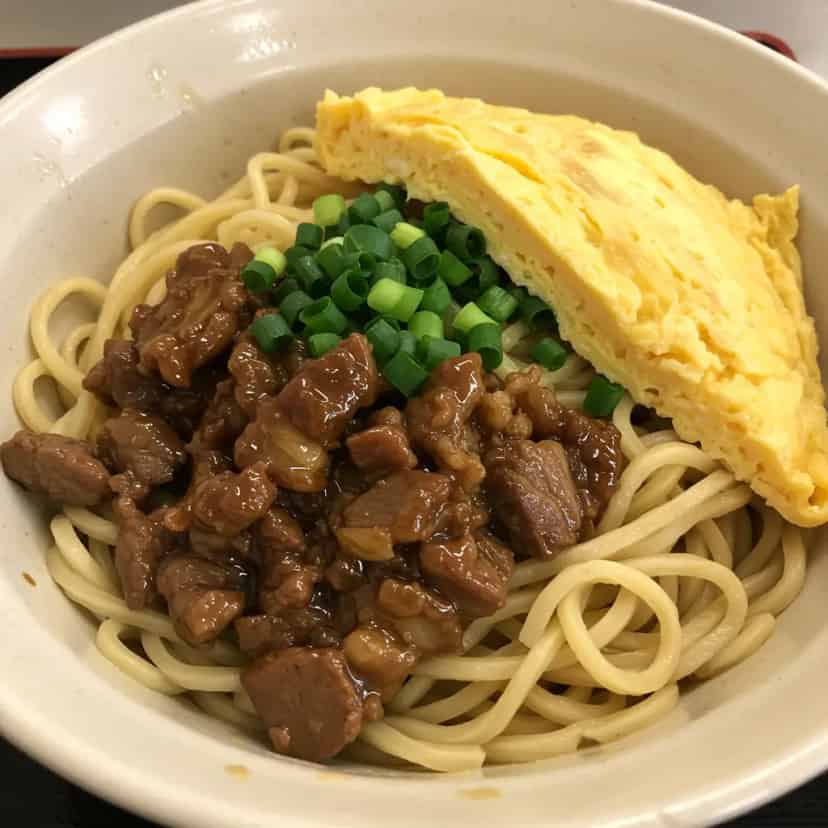 Sobá de Lombo com Omelete