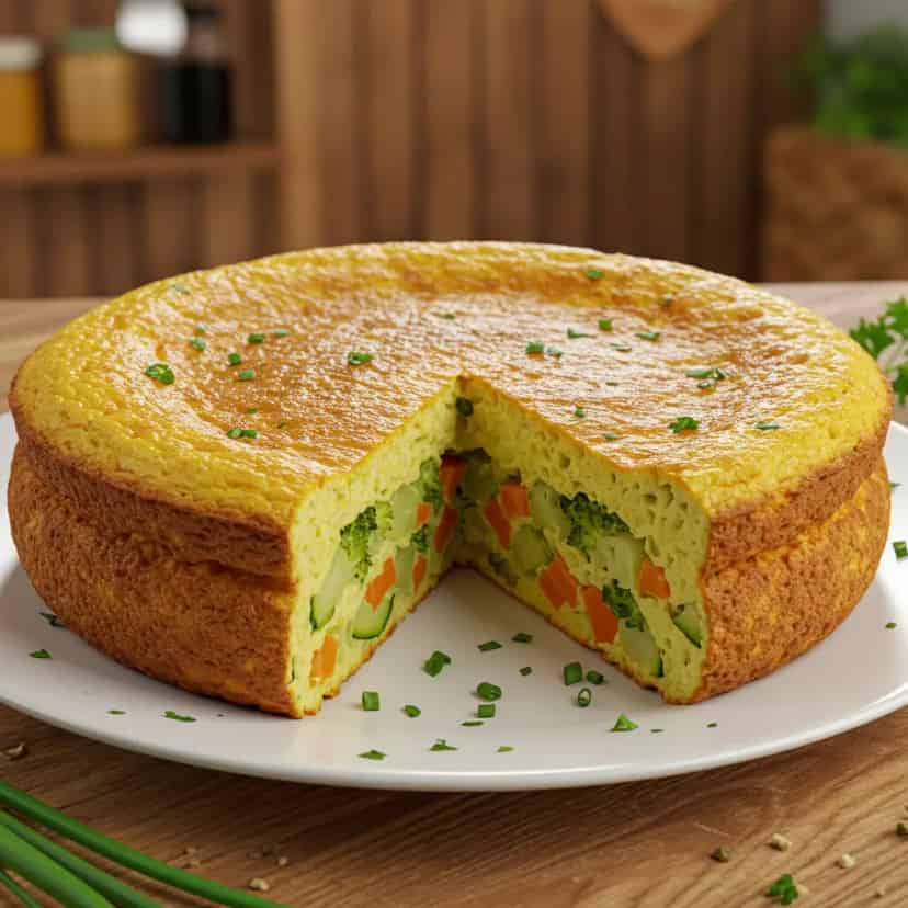 Souflé de legumes delicioso