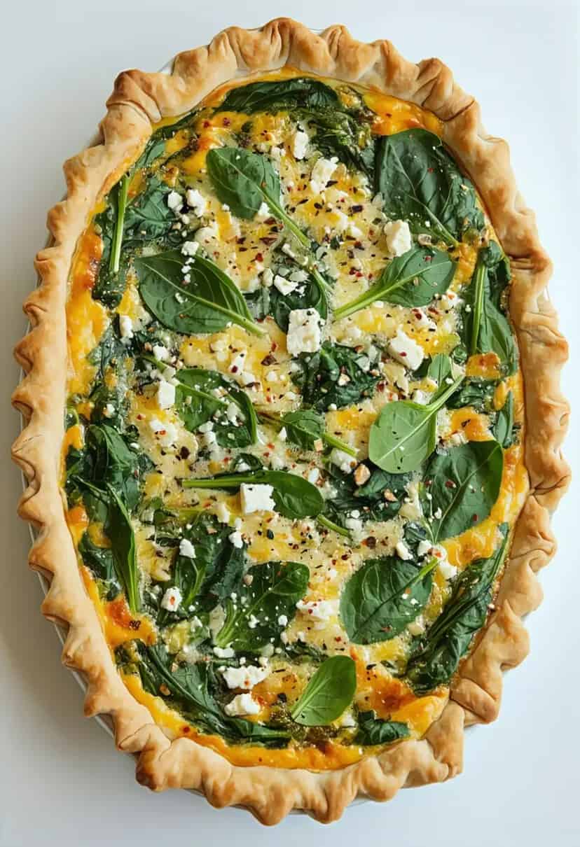 Quiche de Espinafre e Feta