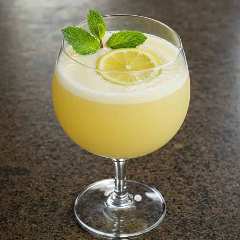 Suco de abacaxi com hortelã