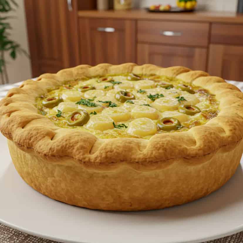 Torta de palmito com azeitonas