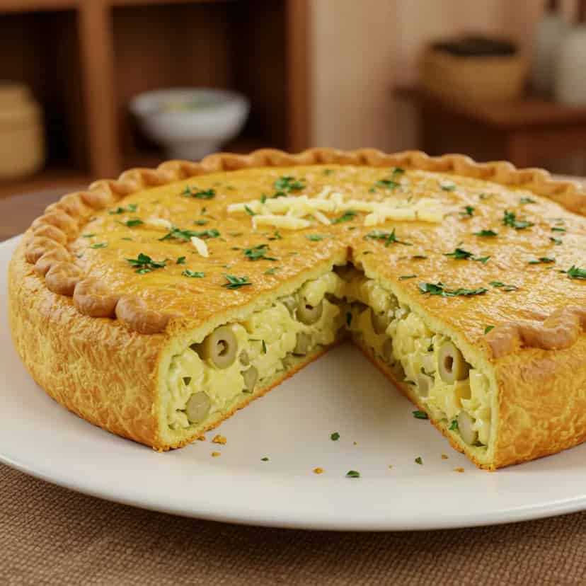Torta de palmito com massa podre