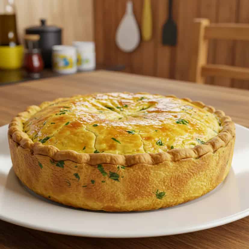 Torta de palmito com requeijão