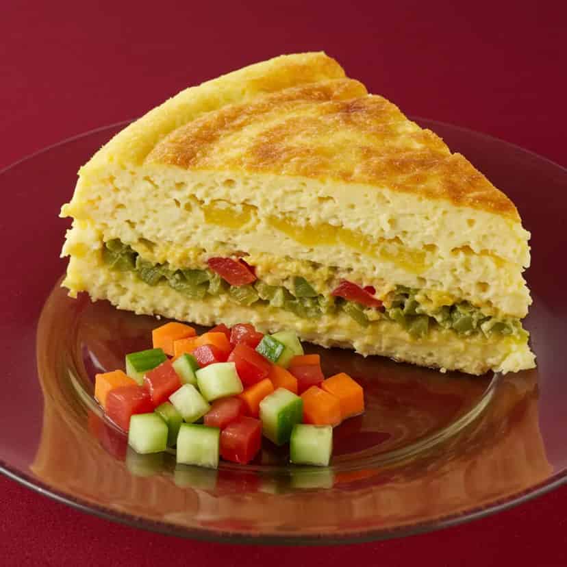 Torta salgada com saladinha