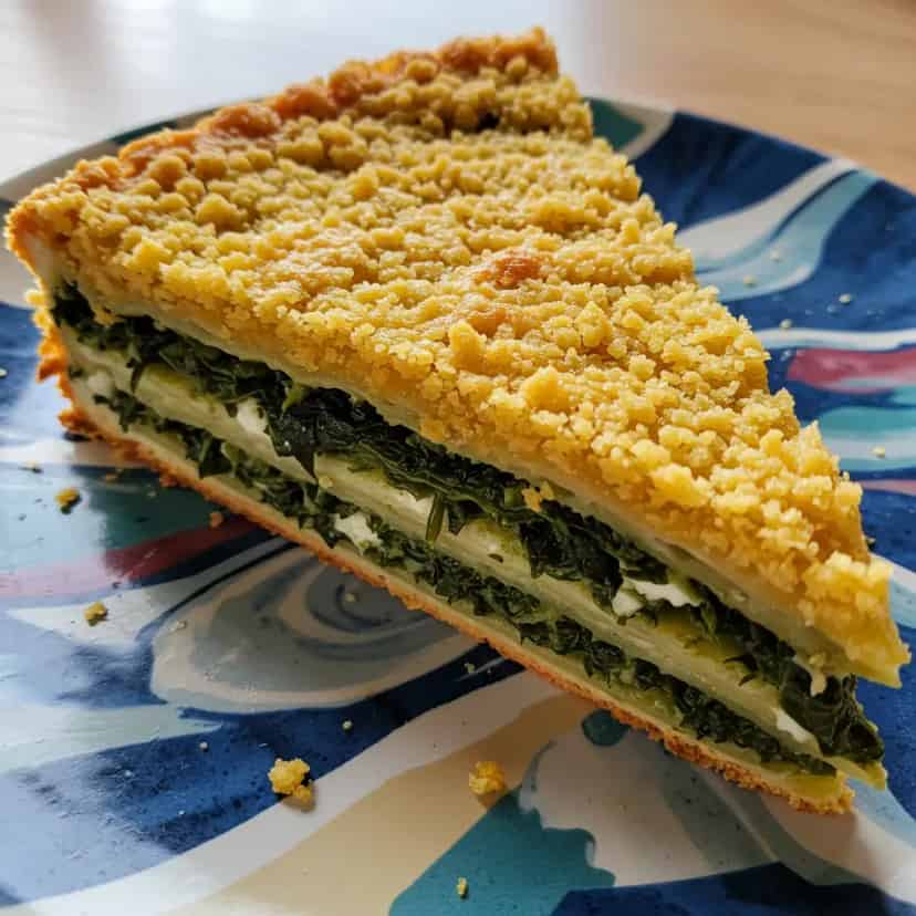 Torta salgada de ricota com espinafre