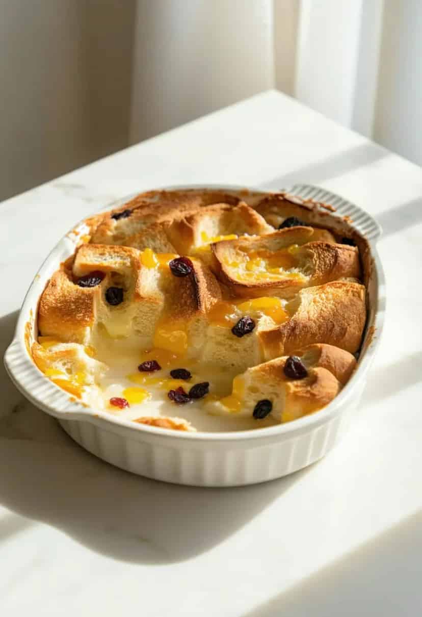 Pudim Tradicional de Pão e Manteiga