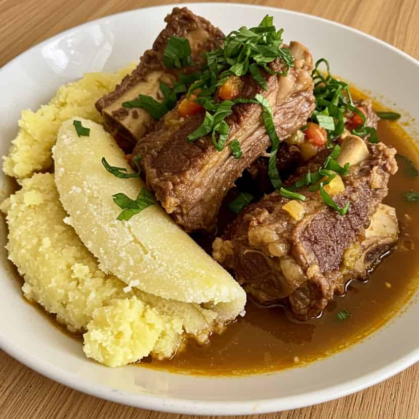 Vaca Atolada com Costela e Mandioca