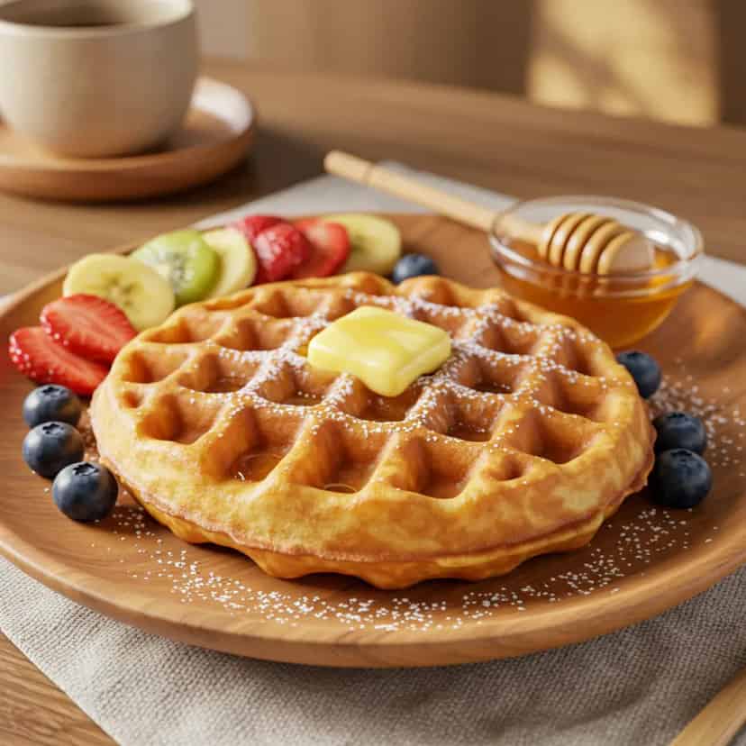 Waffle simples e delicioso