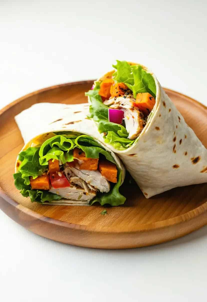 Wrap de Batata Doce e Frango