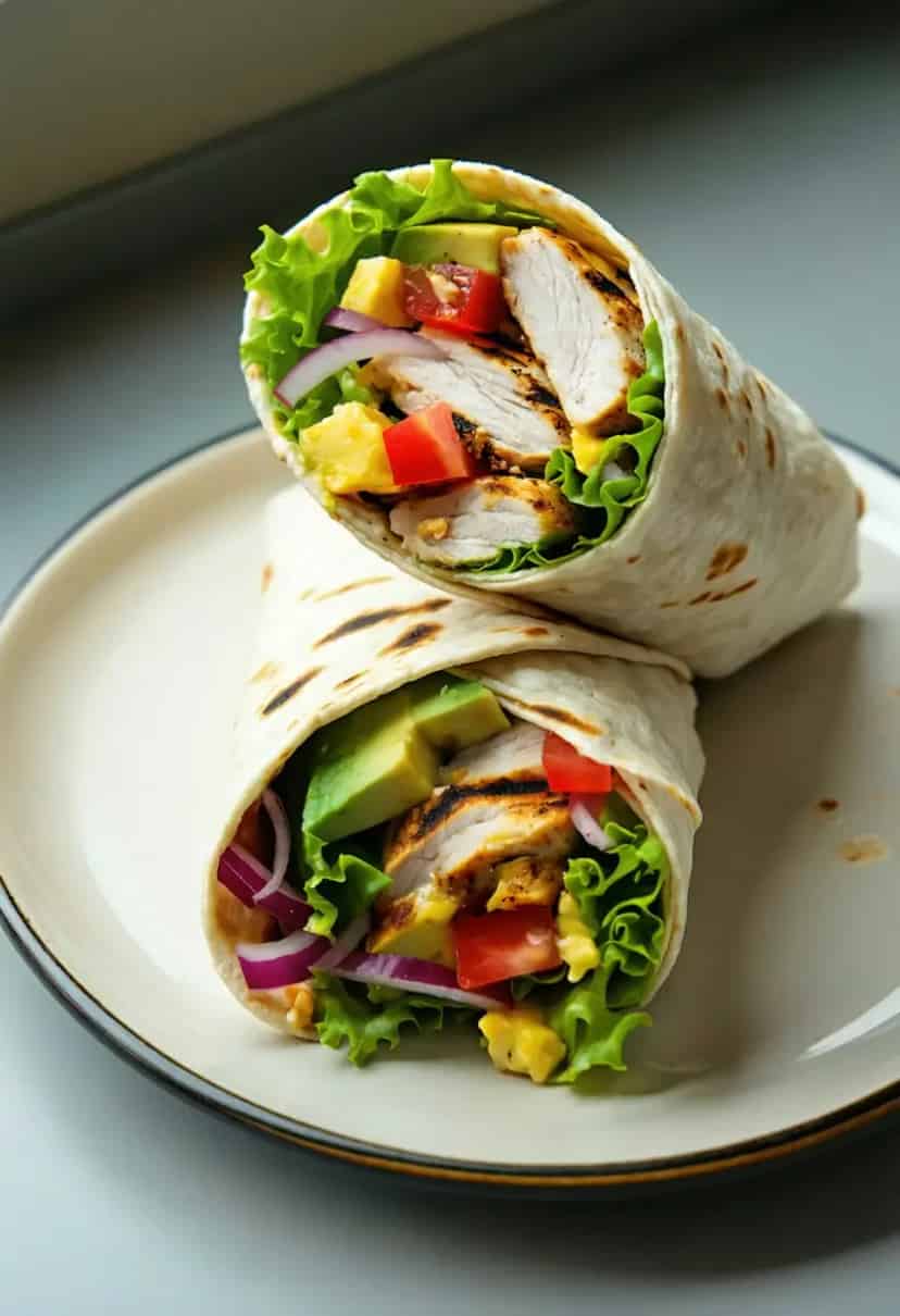 Wrap de Frango com Abacate