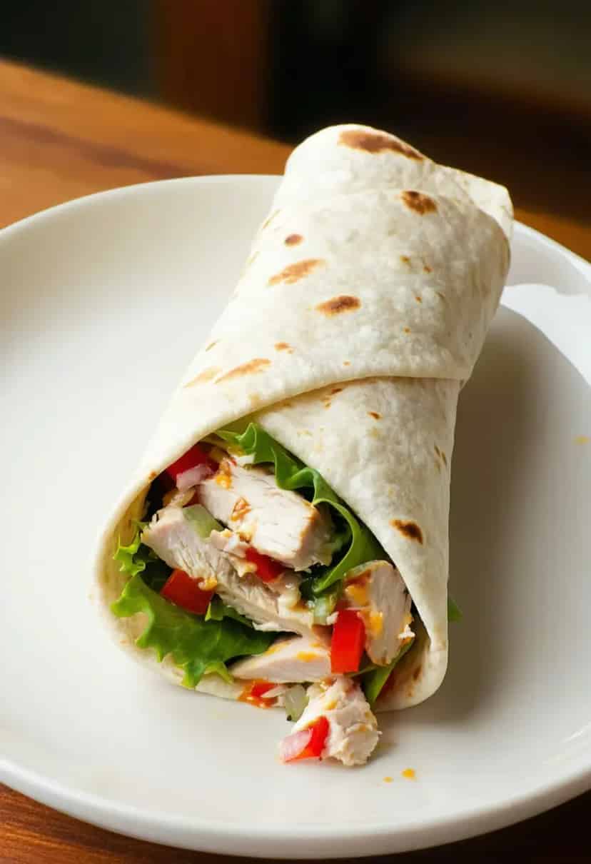 Wrap de Frango com Massa Sem Glúten