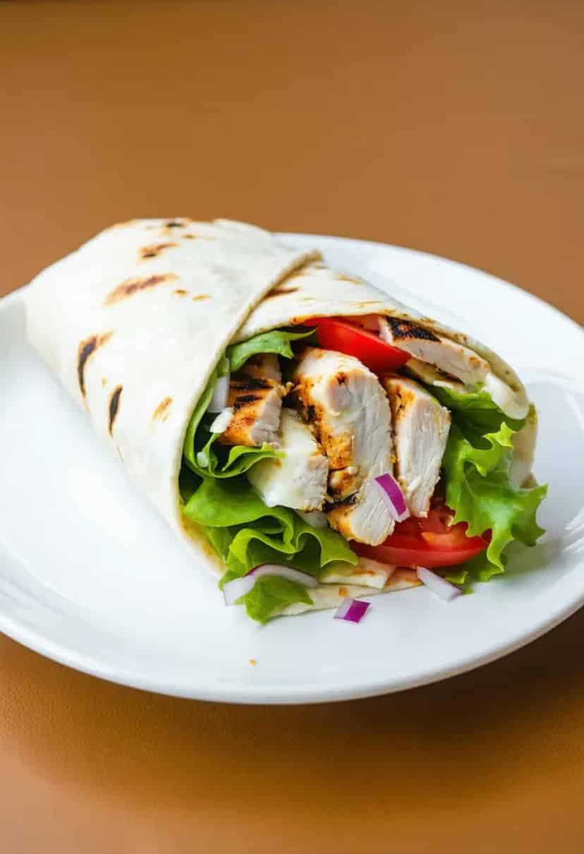 Wrap de frango grelhado