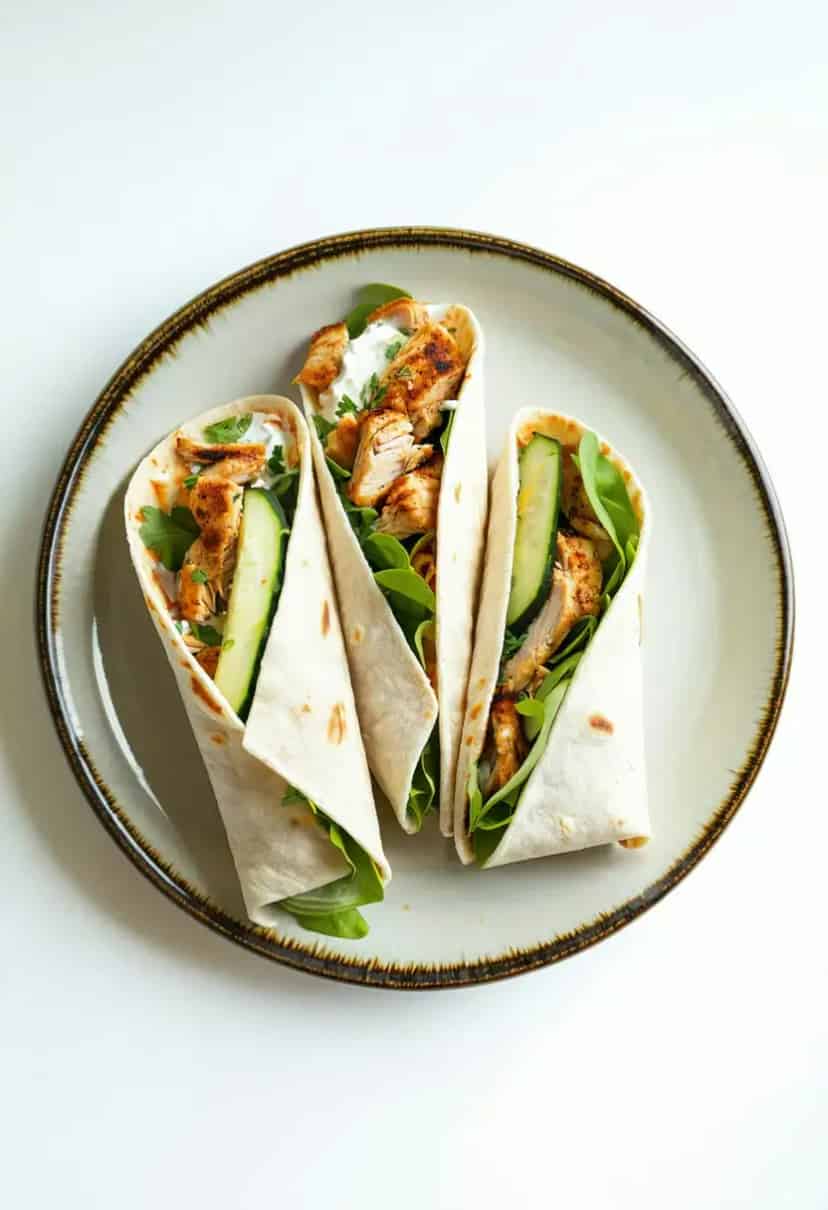 Wrap de Pepino e Frango