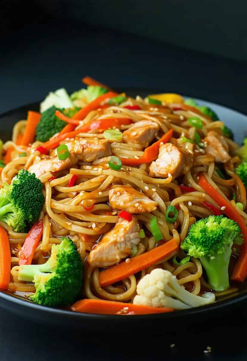 Yakissoba de Frango com Legumes