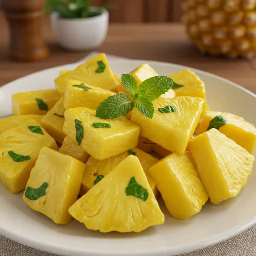 Foto deliciosa de Abacaxi gelado pronta para servir - Doces Gelados & Sorvetes