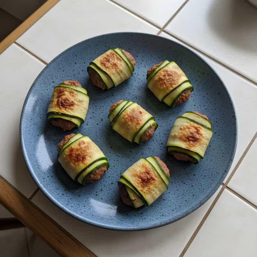 Foto deliciosa de Abobrinha Recheada pronta para servir - Carnes & Frango