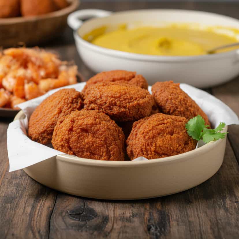 Foto deliciosa de Acarajé pronta para servir - Salgadinhos