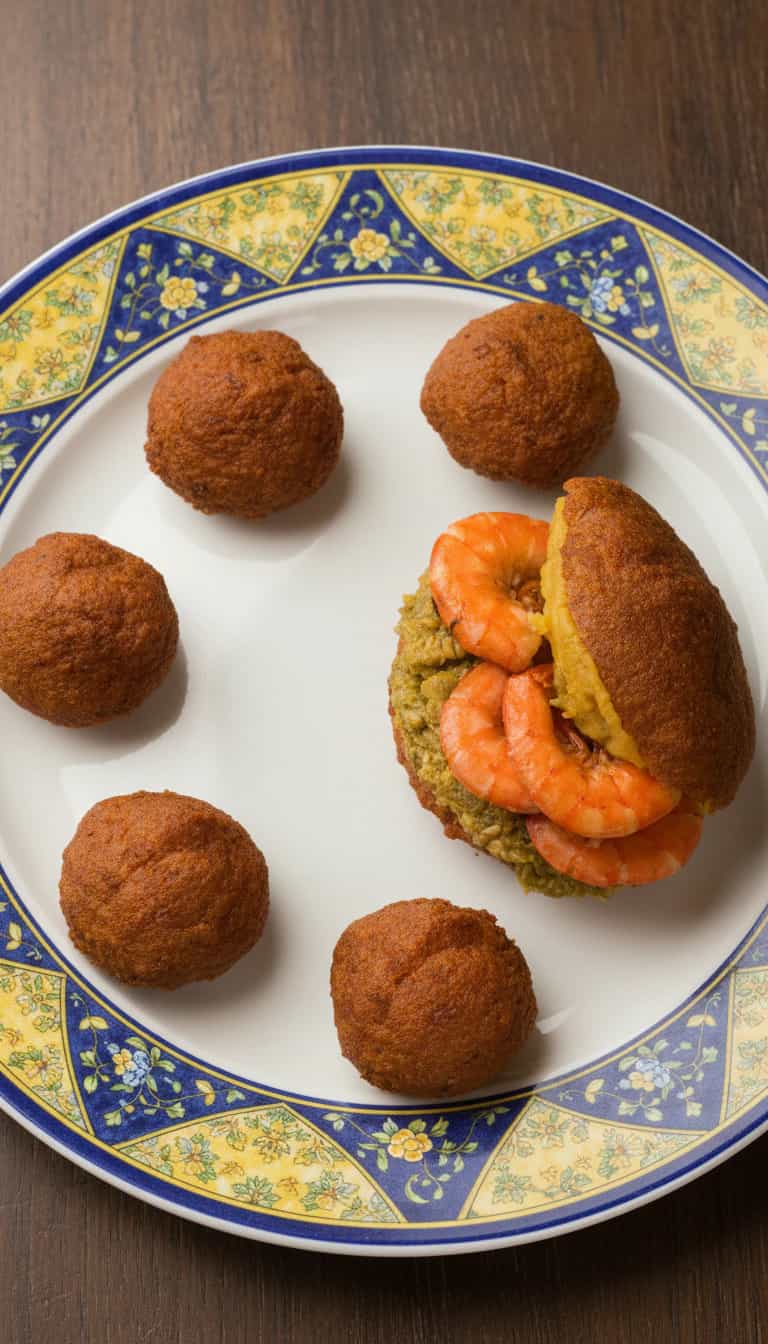 Foto deliciosa de Acarajé pronta para servir - Salgadinhos