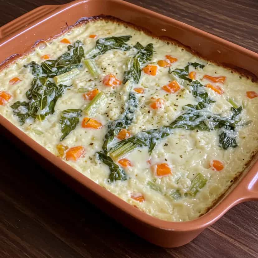 Foto deliciosa de Acelga Gratinada ao Forno pronta para servir - Almoço & Jantar