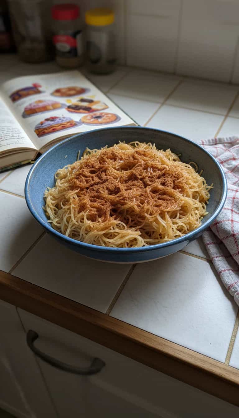 Foto deliciosa de Aletria Cremosa com Canela pronta para servir - Pudins & Cremes