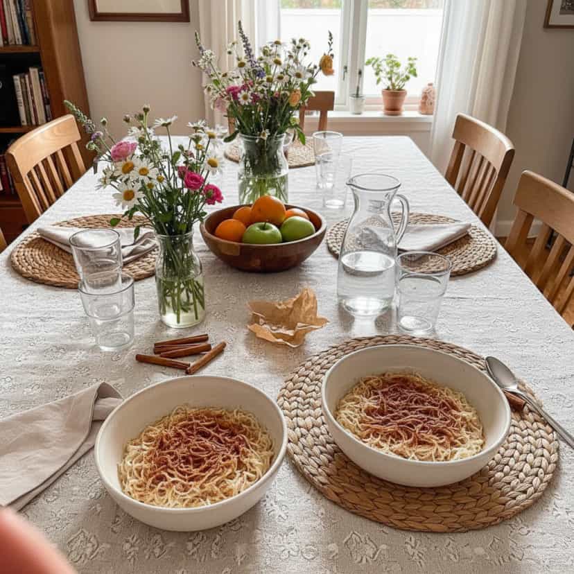 Foto deliciosa de Aletria Cremosa pronta para servir - Pudins & Cremes