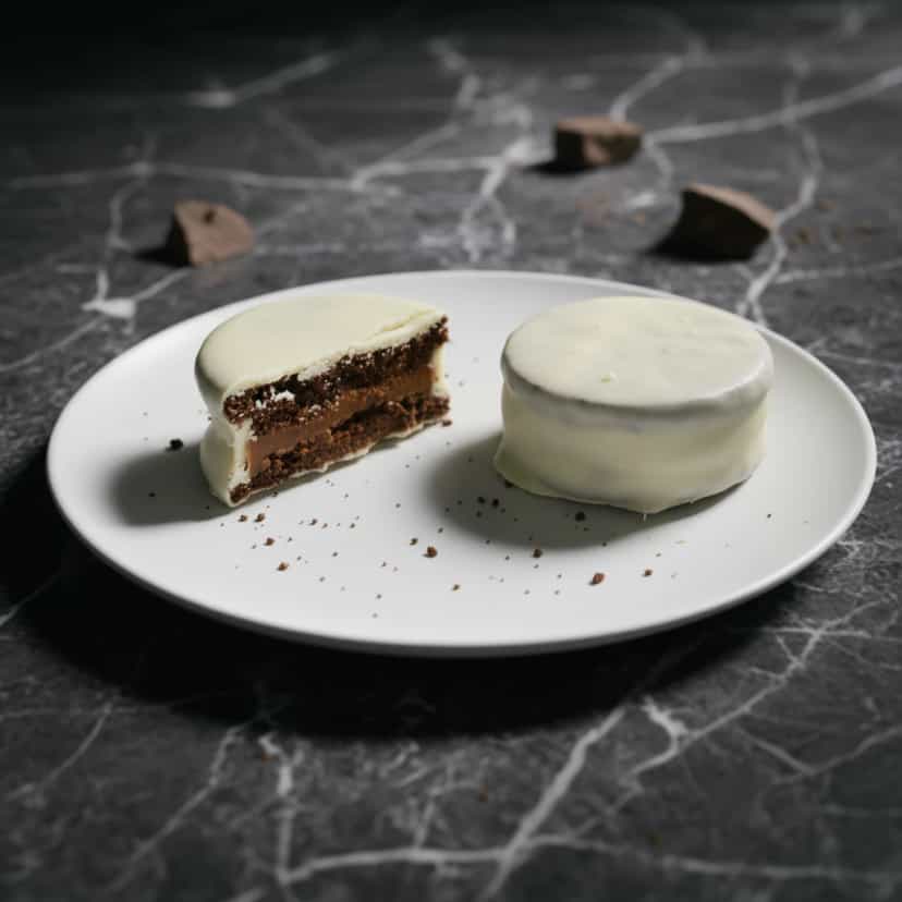 Foto deliciosa de Alfajores Caseiros de Chocolate pronta para servir - Outras Receitas