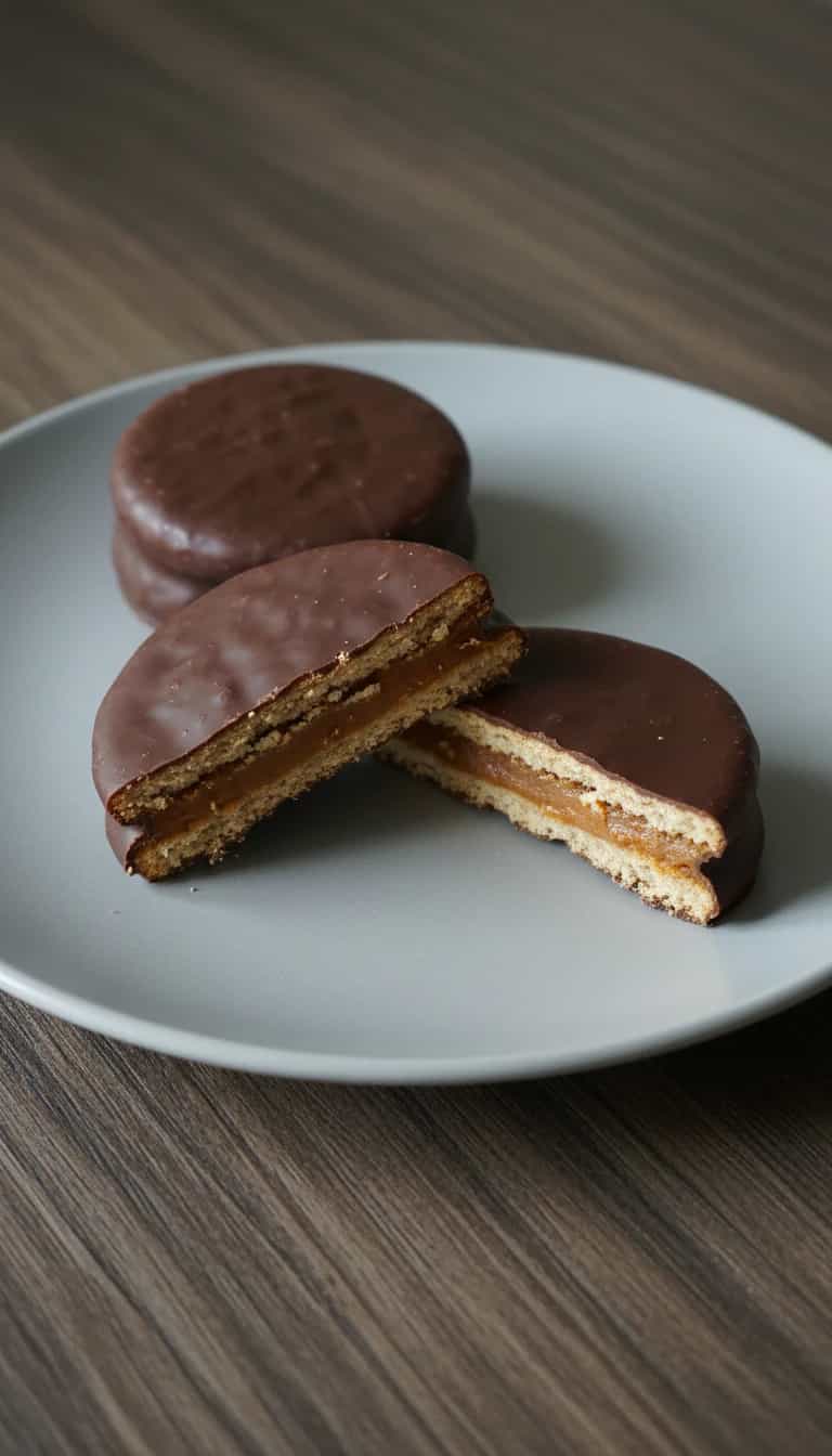 Foto deliciosa de Alfajores Caseiros de Chocolate pronta para servir - Outras Receitas