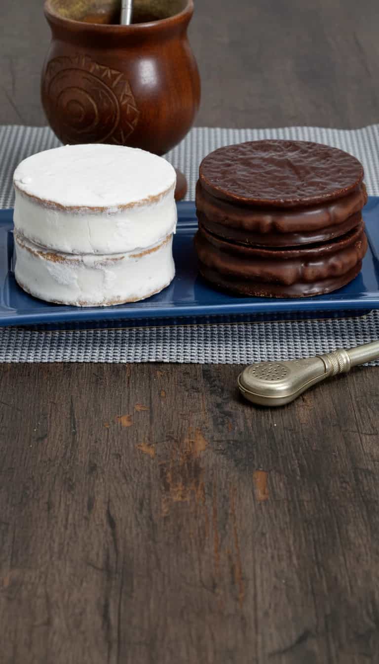 Foto deliciosa de Alfajores Caseiros de Chocolate pronta para servir - Outras Receitas
