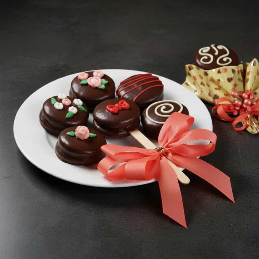Foto deliciosa de Alfajores de Chocolate no Palito pronta para servir - Outras Receitas