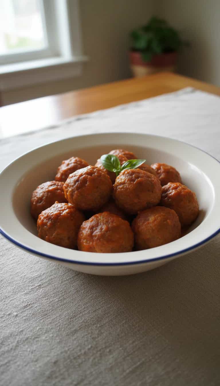 Foto deliciosa de Almôndegas de Peru ou Frango pronta para servir - Carnes & Frango