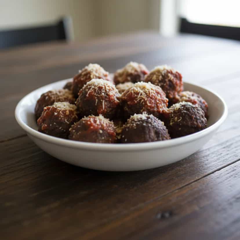Foto deliciosa de Almôndegas de Proteína de Soja pronta para servir - Almoço & Jantar